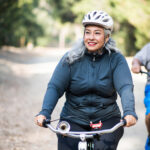 Senior Mexican Couple Biking