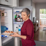 Woman preparing dinner