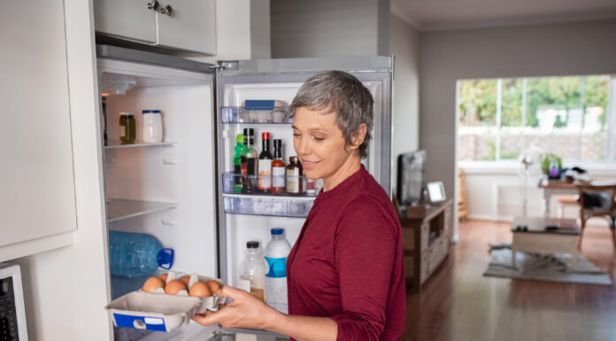 A woman in kitchen