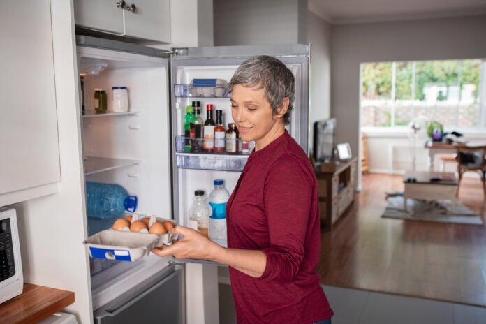 A woman in kitchen