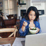 Making her lunch break a healthy one