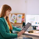 Woman preparing to look at some exchange traded funds online