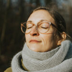 Woman breathing fresh air