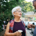 Friendly neighbours chatting