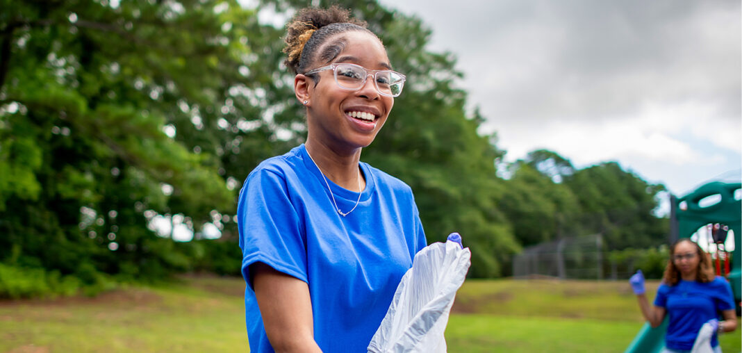 Park clean-up volunteer.